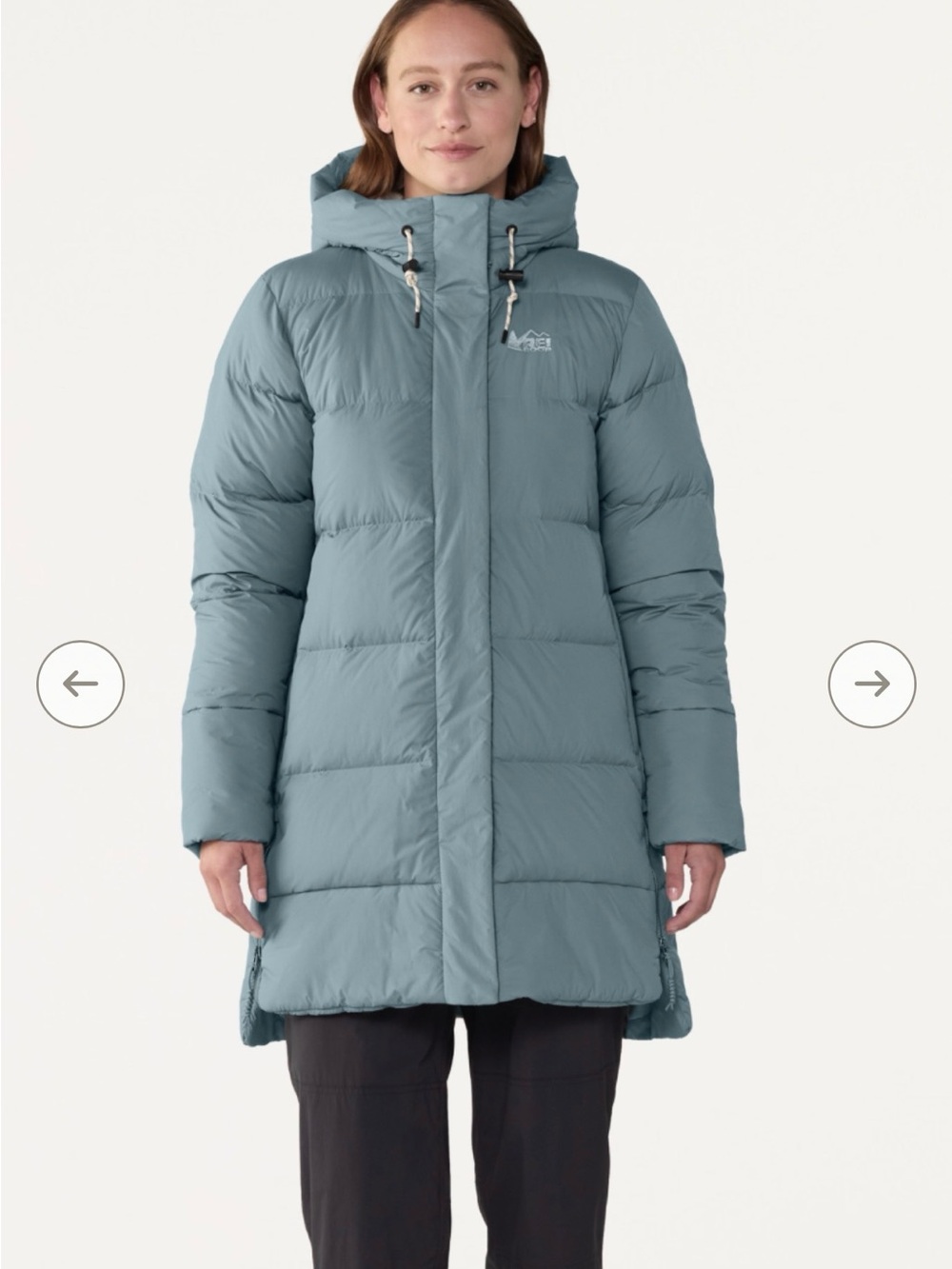 Women’s Insulated Hooded Long Puffer Coat - Slate Blue